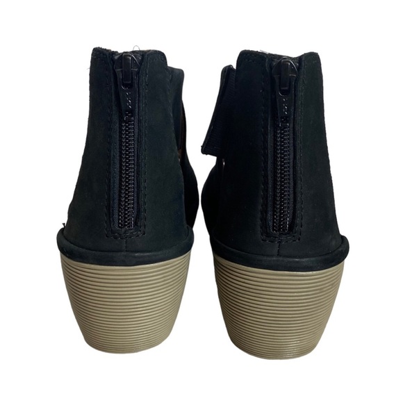 Clarks Artisan Clarene Glamour Black Suede Platform Wedge Sandal 7 - Picture 3 of 15